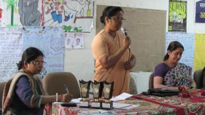 Sister Aurora addressing the girls on legal rights of women