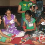 Creative Minds at work. Flowers of plastic bottles. Art Lab at Tulapura