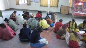 Sachetan Literacy classes with girls of Balika Grah