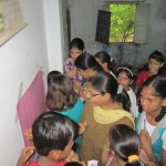 Story workshop with children of police jawans, at police lines Saksharta Kendra