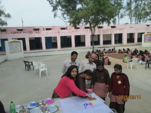 Artlab on crafting through plastic waste at Govt School Suthana village, Bawal. Supported by Kansai Nerolac Paints, Bawal.